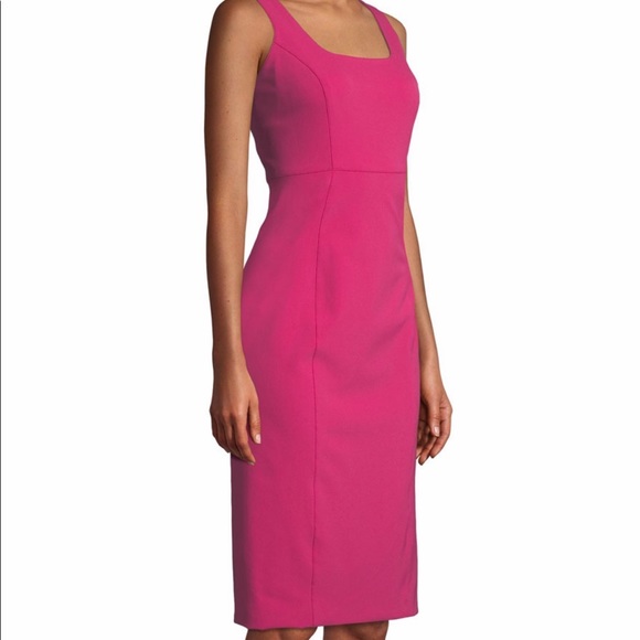 Veronica Beard Square-Neck Sleeveless Sheath Dress - Picture 3 of 4